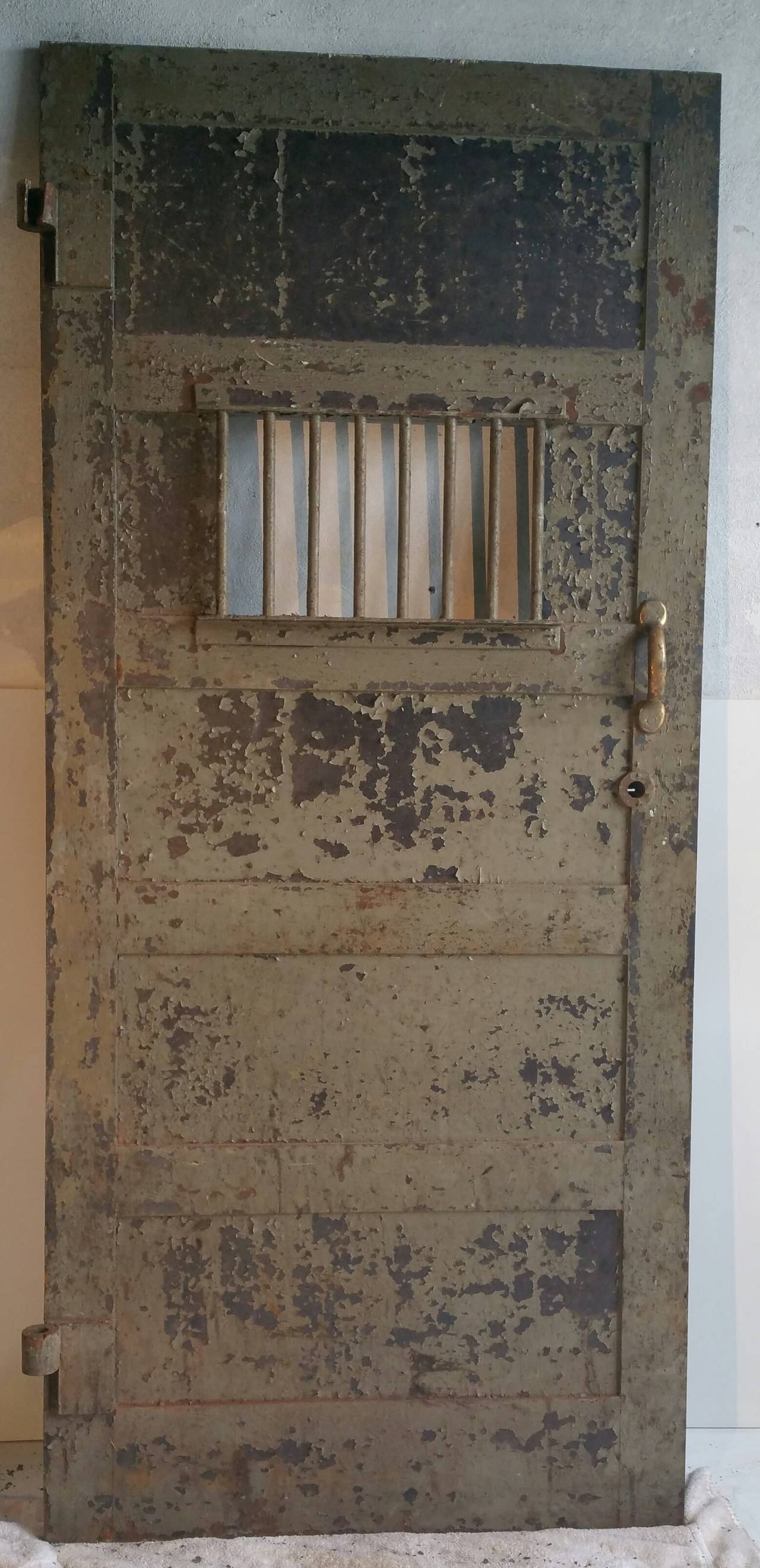 20th Century 1920s Heavy Steel Prison Door