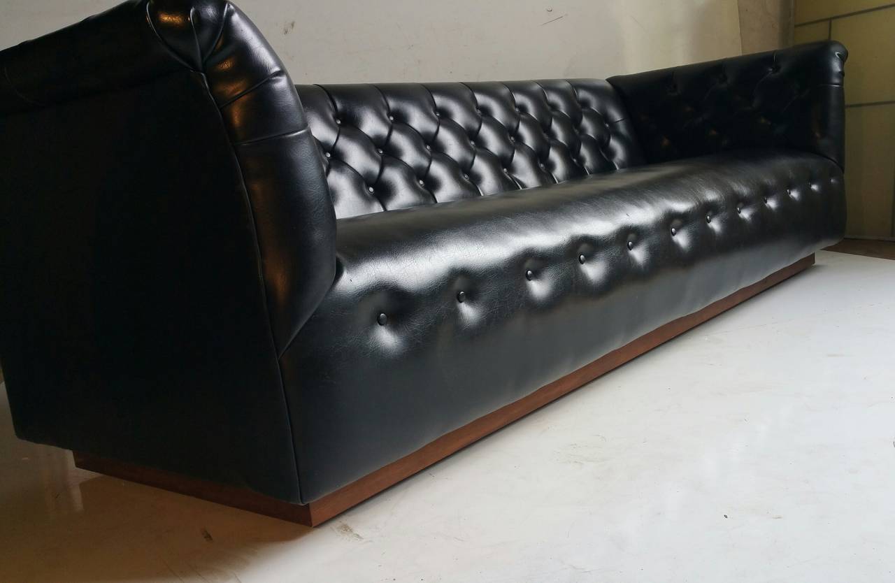 Modernist Even-Arm Tufted Sofa by Thayer Coggin 1