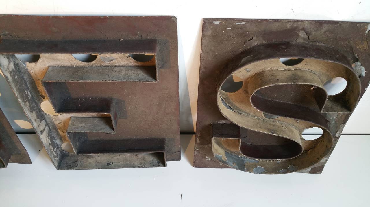 Five antique Marquee letters, salvaged from Shea's Theater, downtown Buffalo, New York