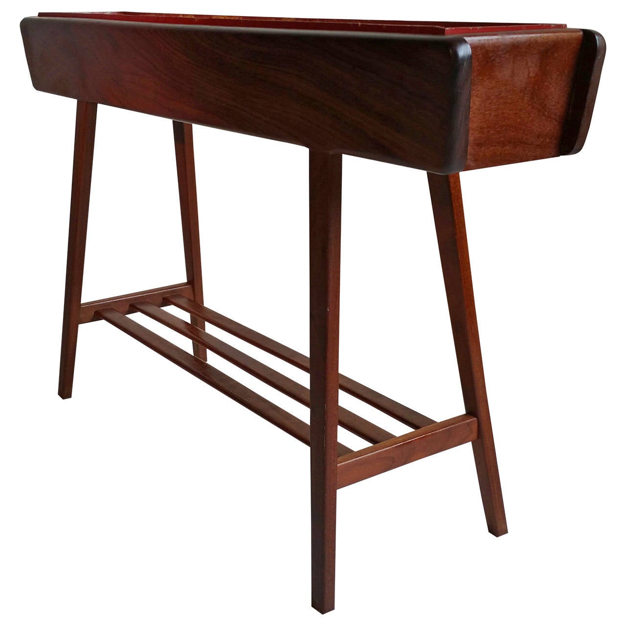 Danish Walnut Jardiniere Stand or Planter For Sale at 1stDibs