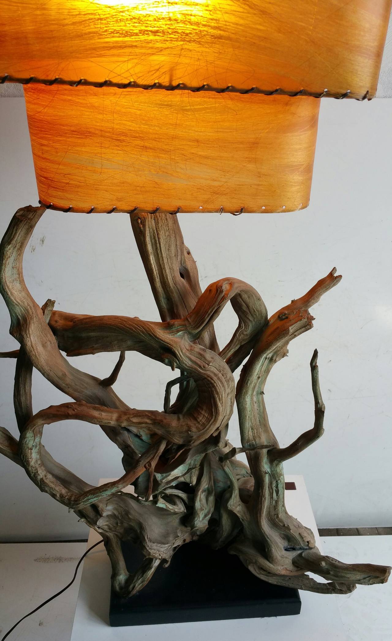 Monumental Driftwood Lamp, Mid-Century Modern 1