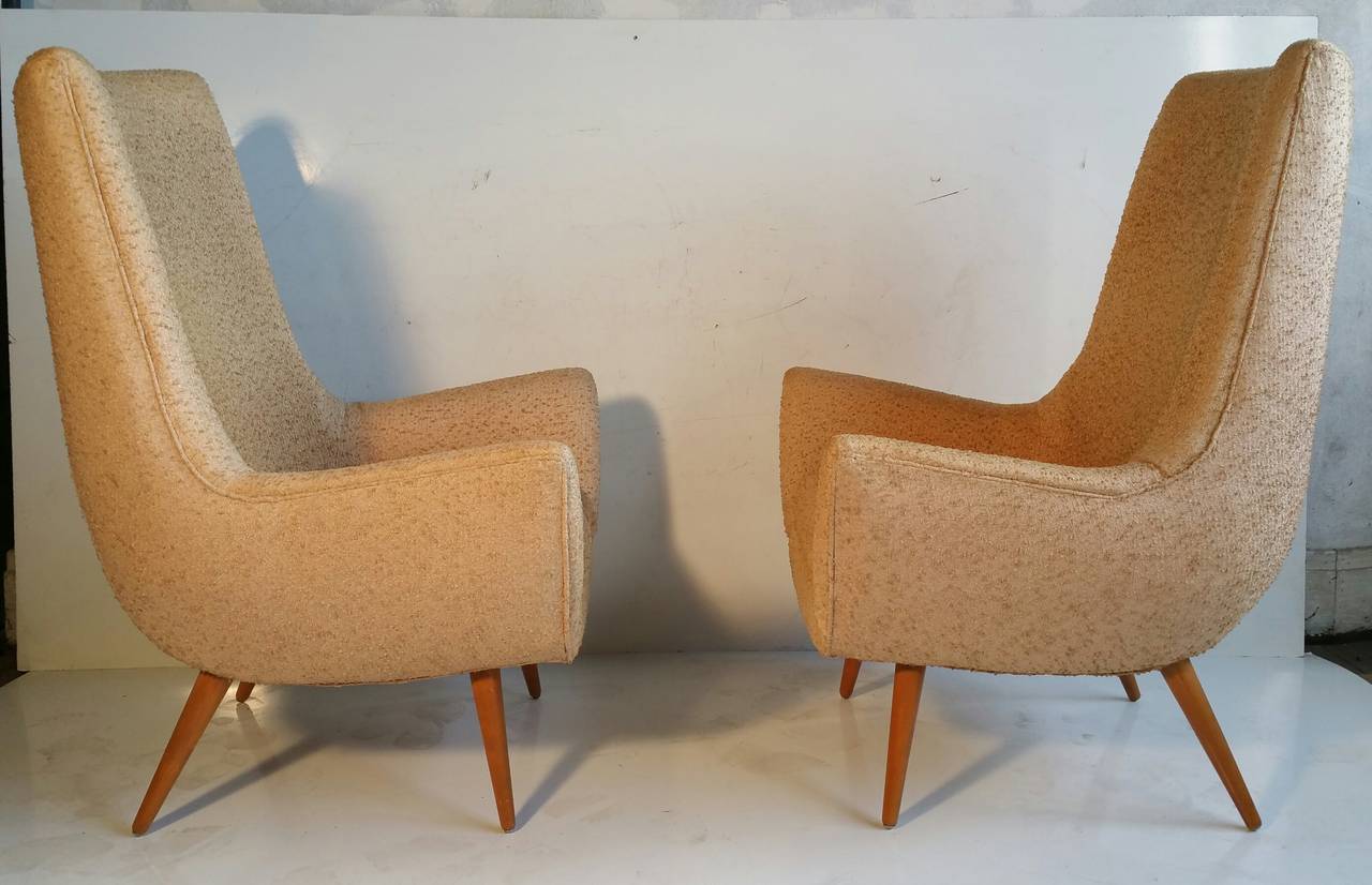 Pair of Selig Modernist Lounge Chairs at 1stdibs