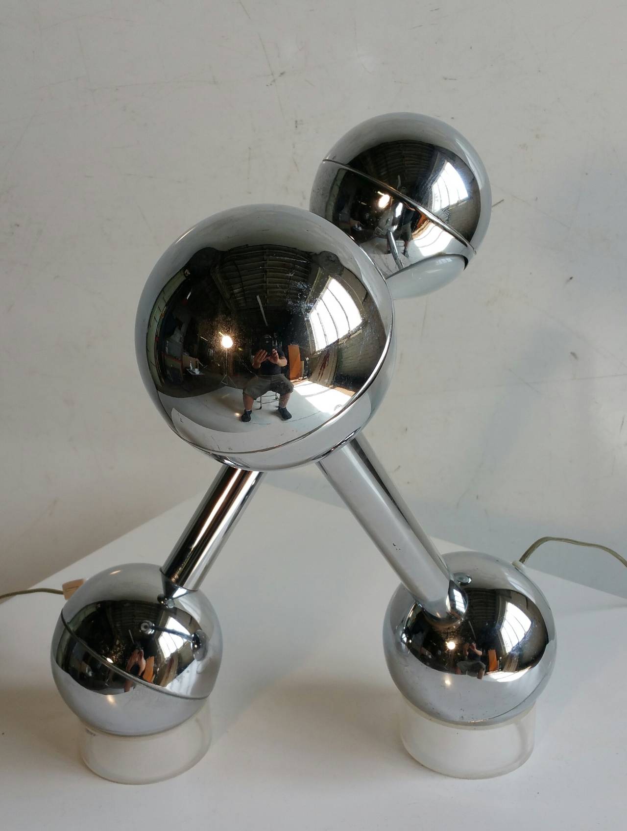 Paire de lampes de bureau ou de table « Barbell » de George Kovacs Bon état - En vente à Buffalo, NY