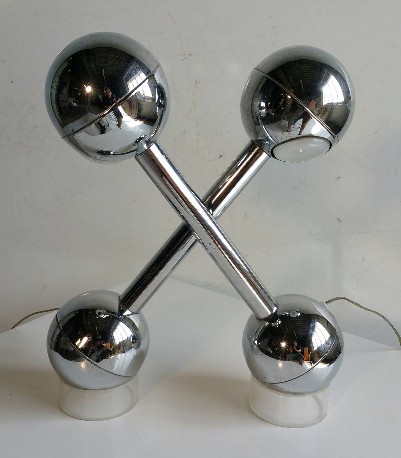Américain Paire de lampes de bureau ou de table « Barbell » de George Kovacs en vente
