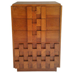 Brutalist Mosaic Series Five-Drawer Chest by Lane Furniture Co.