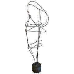 Wire Art Abstract Head Sculpture