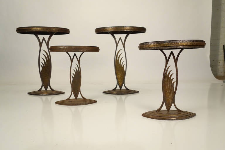American Rare Art Deco Store Display Stands or Tables, in the Manner of Edgar Brant