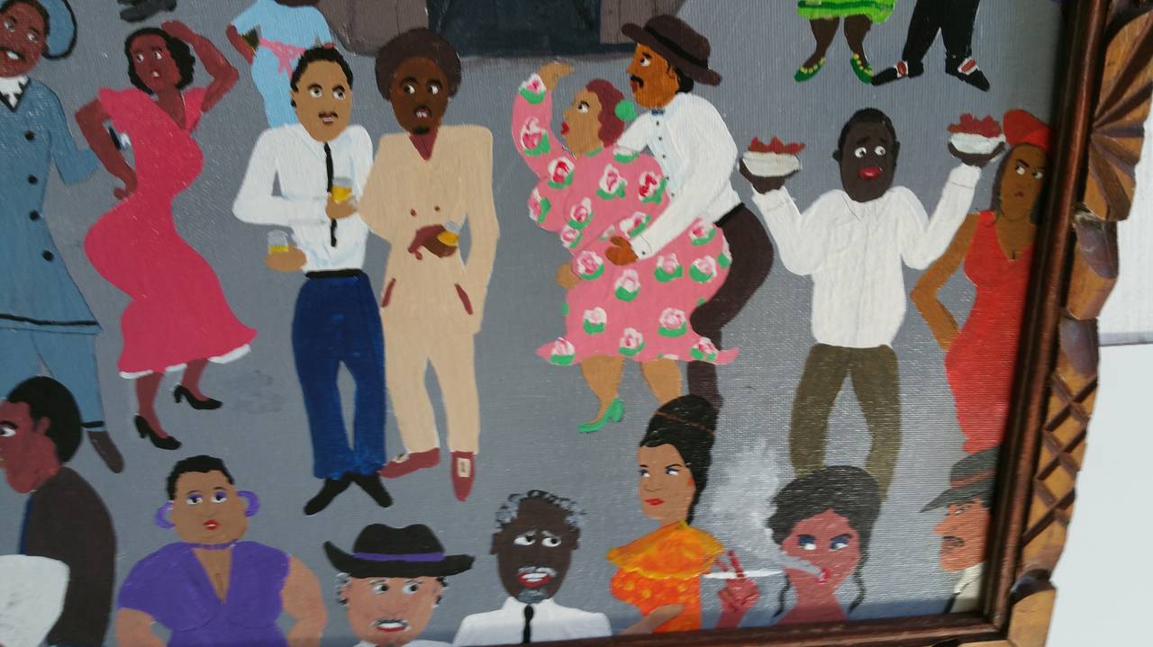 Folk Art Jazz Painting, "The Juke Joint" by Antonette R. Pippens