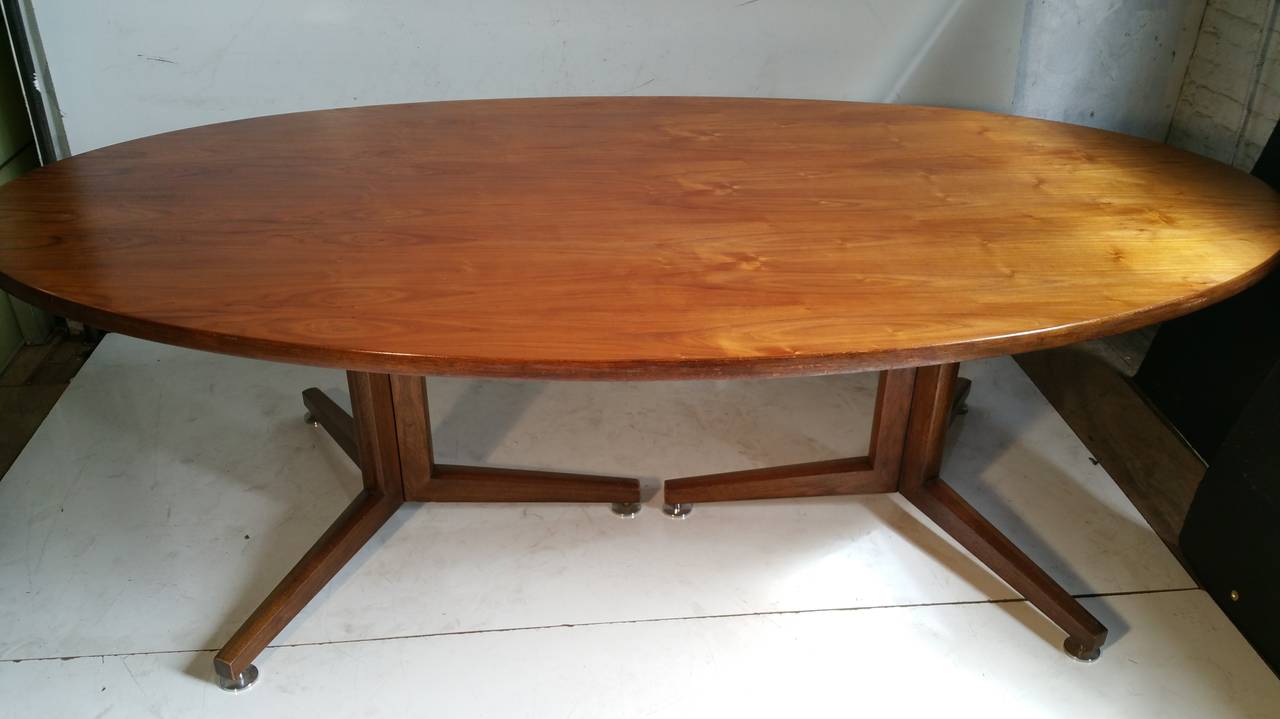 Dining or Conference Table by Edward Wormley for Dunbar In Good Condition For Sale In Buffalo, NY