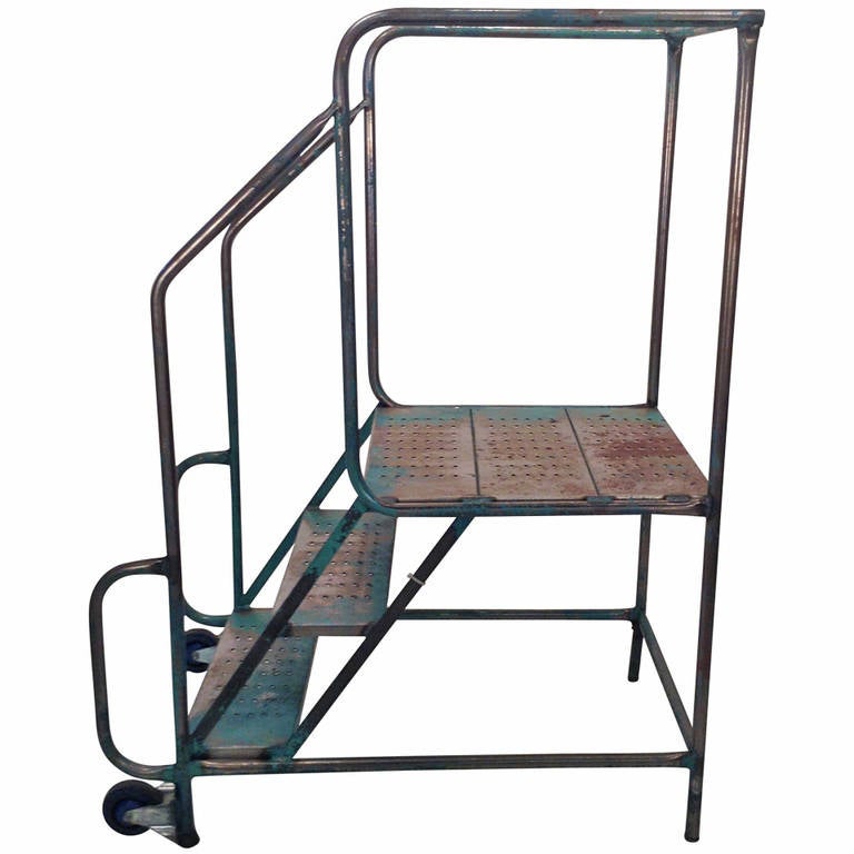 Industrial Modern Factory Step Platform Ladder at 1stdibs