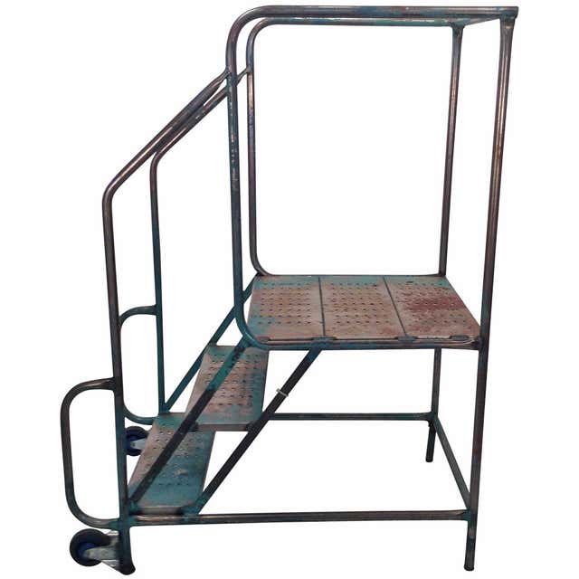 Step Ladder Control Setup Factory Industrial Modern Factory Step Platform Ladder at 1stDibs | industrial ...