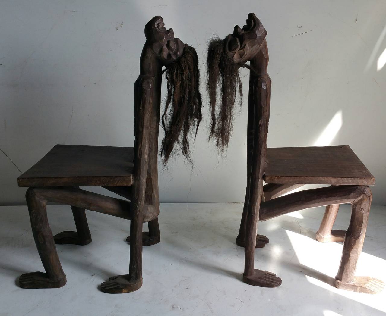 Unknown Modern 'TIKI' Shrunken Head Chairs