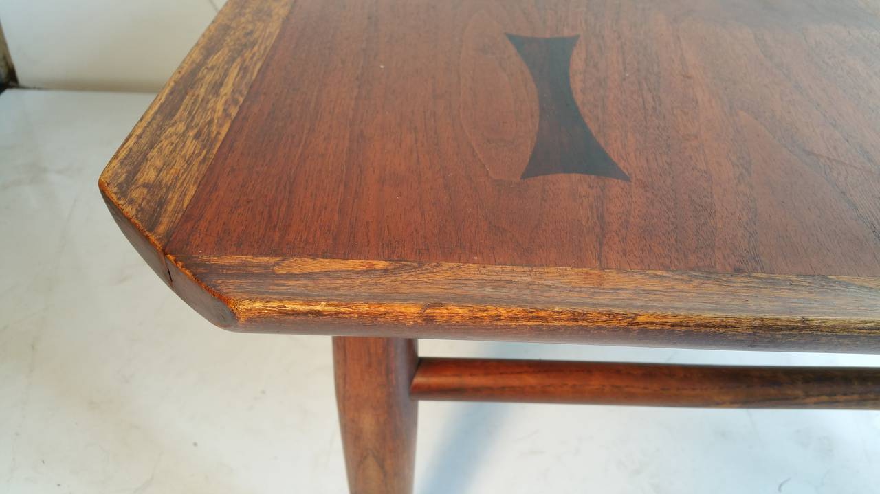 Mid-Century Modern Walnut, Ash and Rosewood Cocktail Table 3
