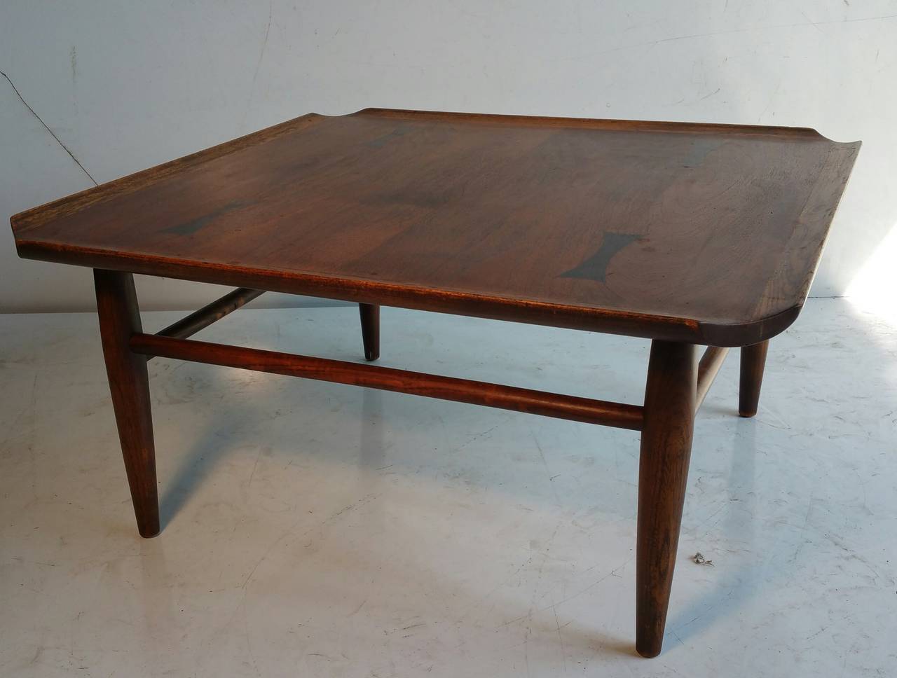 20th Century Mid-Century Modern Walnut, Ash and Rosewood Cocktail Table