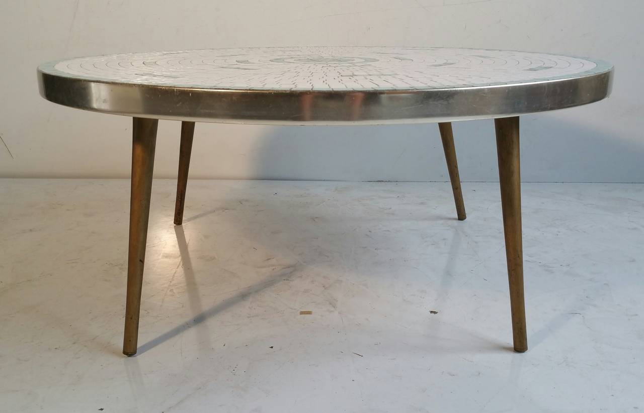 American Classic 1950s Tile-Top Cocktail Table, Hohenberg Original