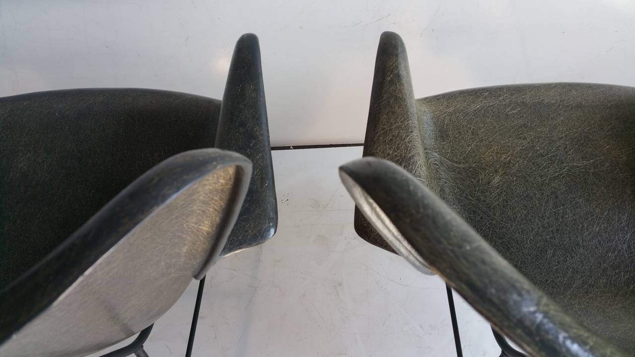 20th Century Pair of George Peabody for Selig Molded Fiberglass Lounge Chairs