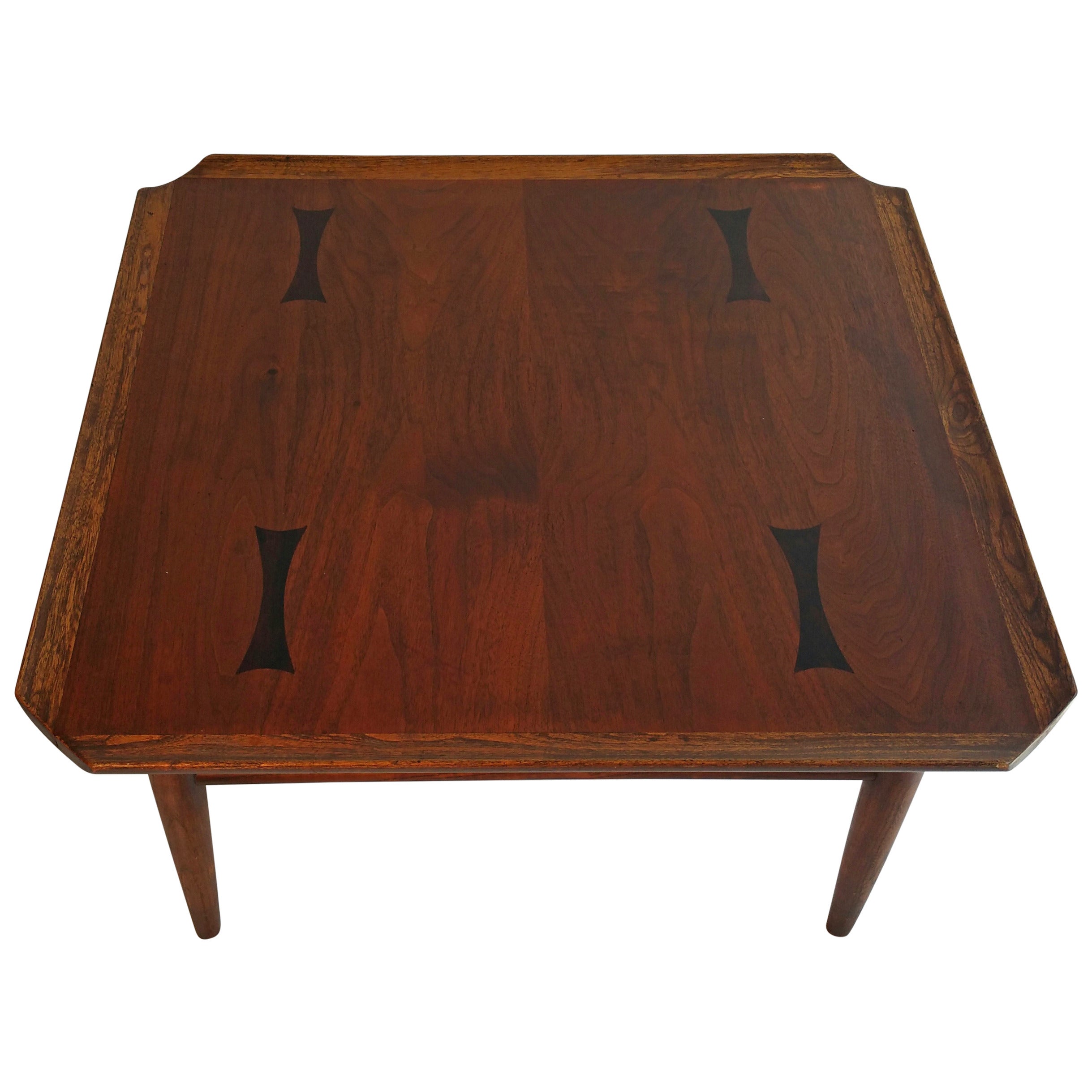 Mid-Century Modern Walnut, Ash and Rosewood Cocktail Table