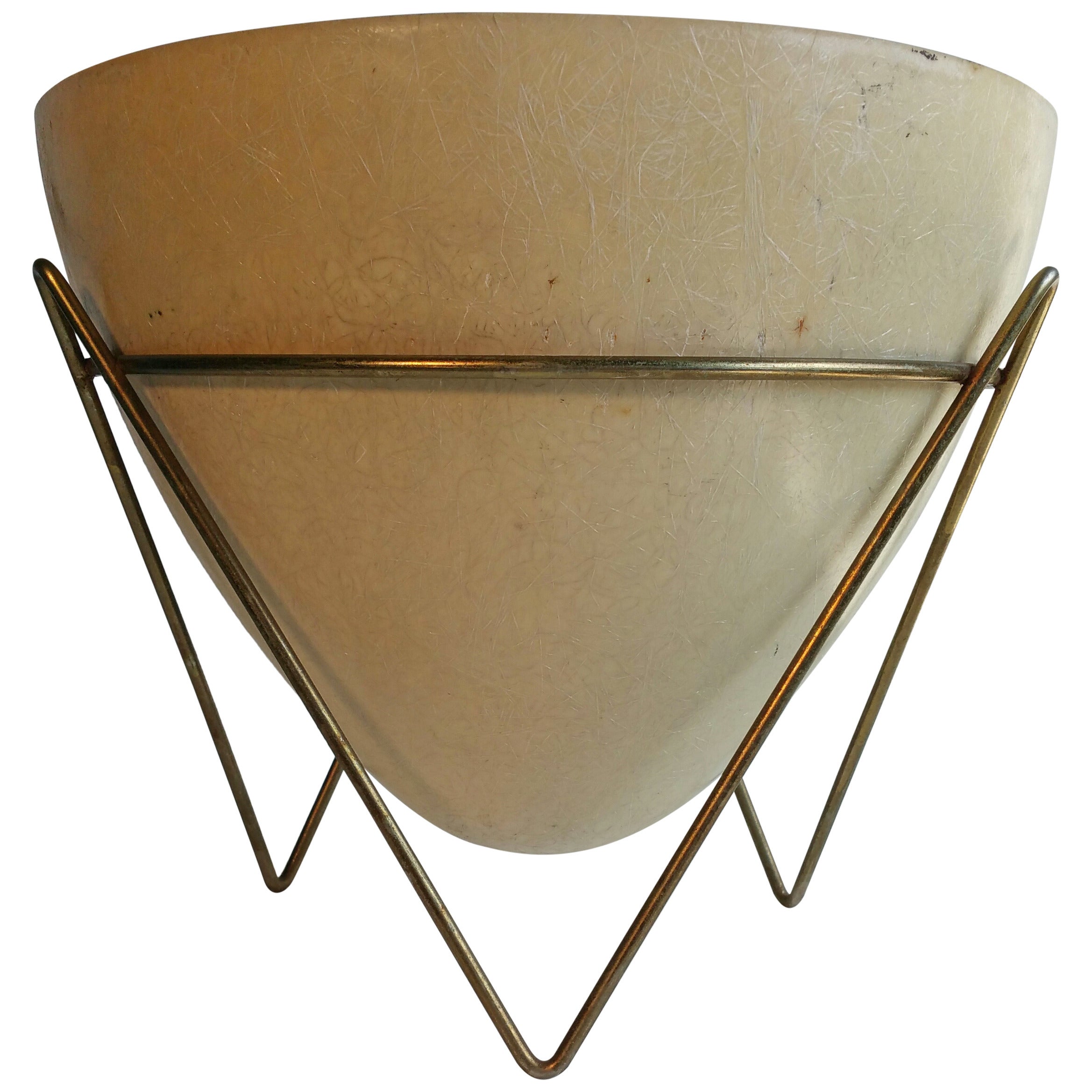 Classic Mid-Century Modern Fiberglass Bullet Planter