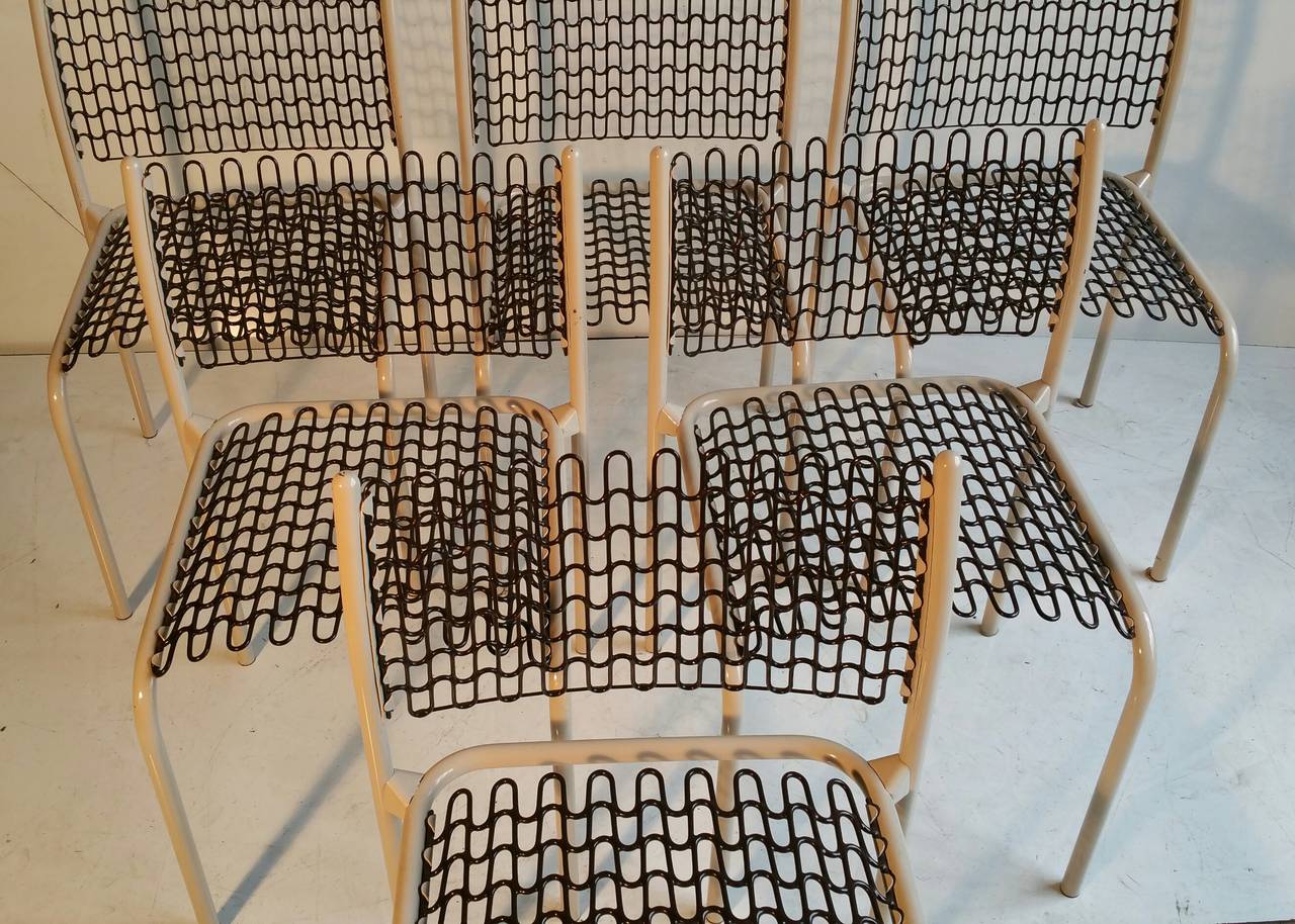 Metal Set of Six Thonet Sof-Tek Stacking Chairs by David Roland