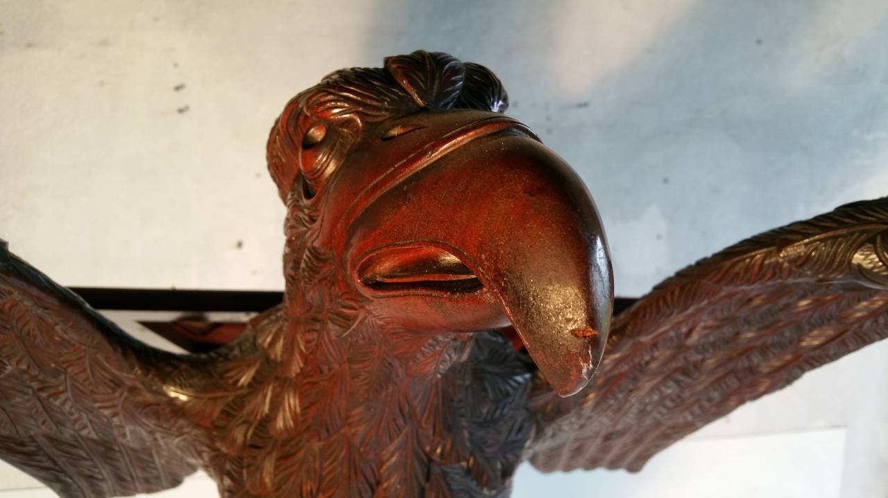 Monumental 19th Century Carved Wood Eagle Lecturn, European 4