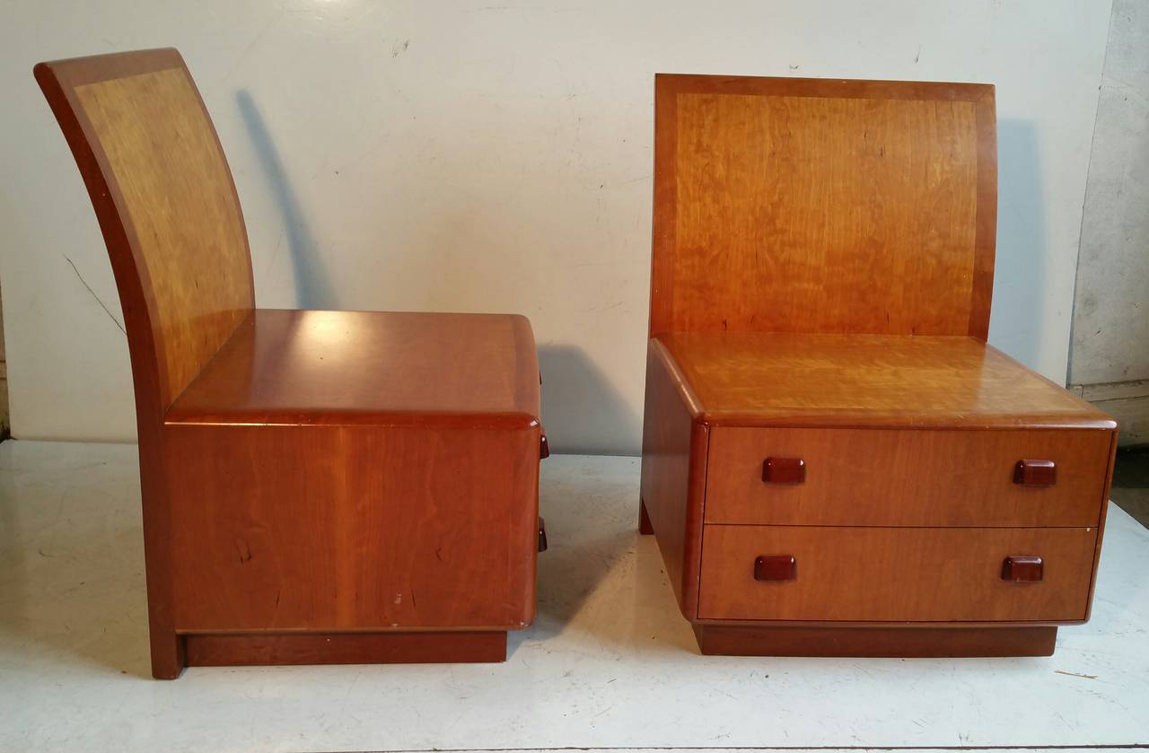 20th Century Extremely Rare Dunbar Platform Bed and Nightstands