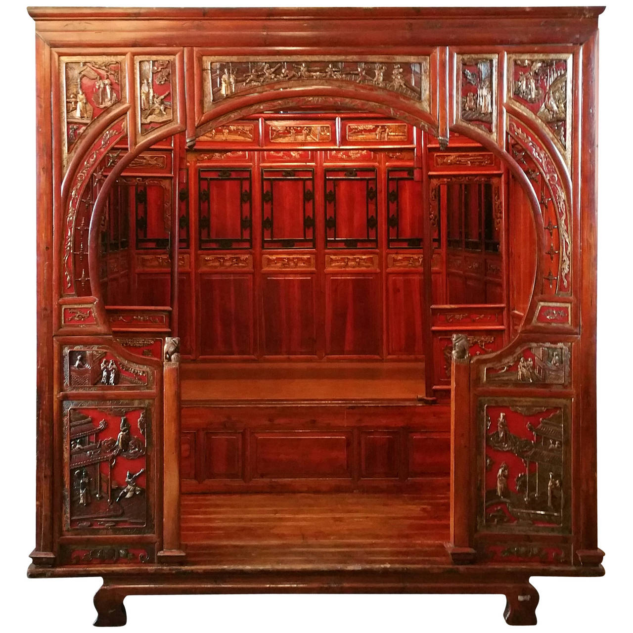 Antique Chinese Carved Canopy Bed with Alcove For Sale at 1stDibs | chinese  bed, chinese canopy bed, antique chinese bed