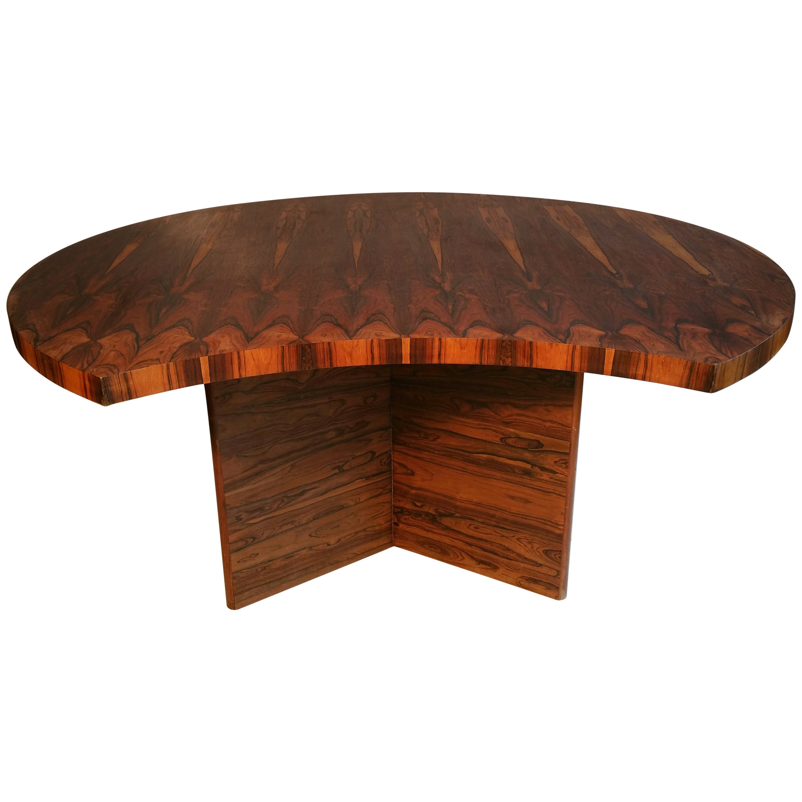 Bookmatched Brazilian Rosewood Desk by Leif Jacobsen, Denmark