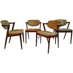 Chair #42 by Kai Kristiansen, Set of Four in Rosewood