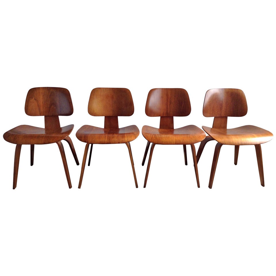 Set of Four DCWs by Charles Eames for Herman Miller