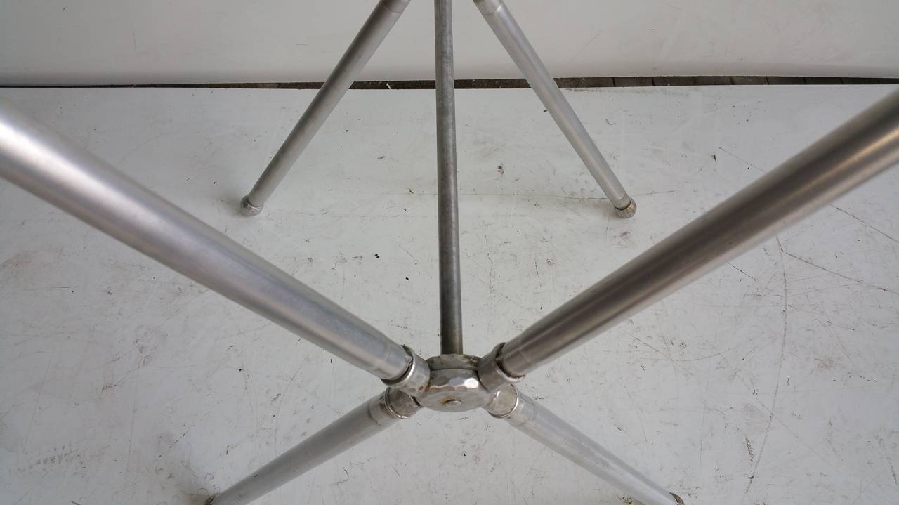 Mid-Century Modern Everlast Polished Aluminum Folding Bar Tray Table