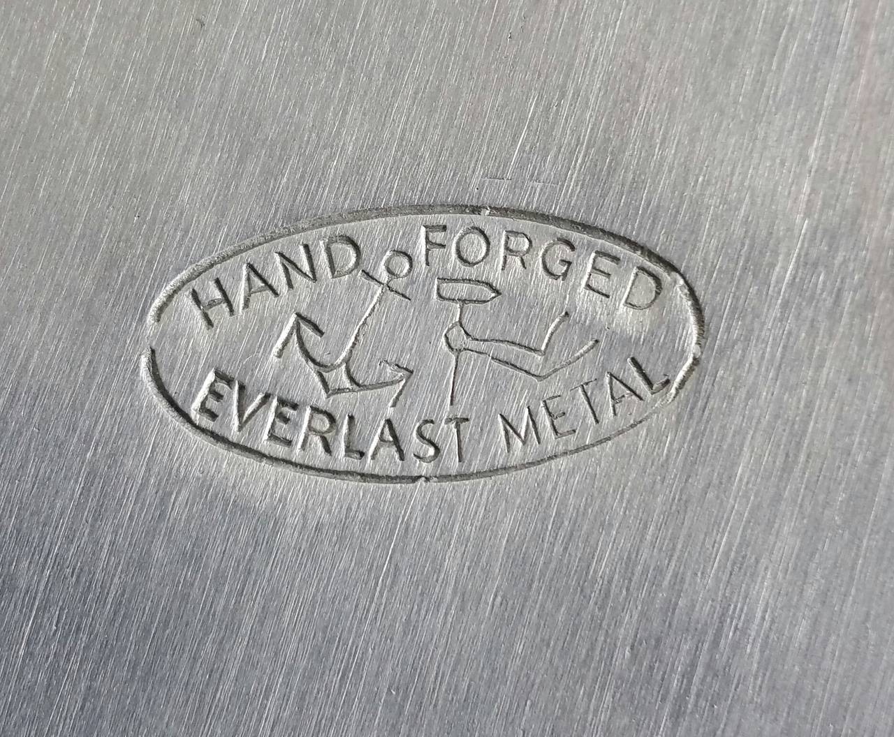 American Everlast Polished Aluminum Folding Bar Tray Table