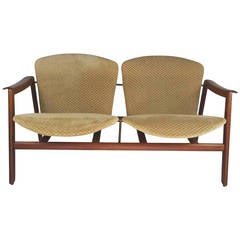 Classic Danish Modern Two Seater,, Sculptural,,Manner of Finn Juhl 11