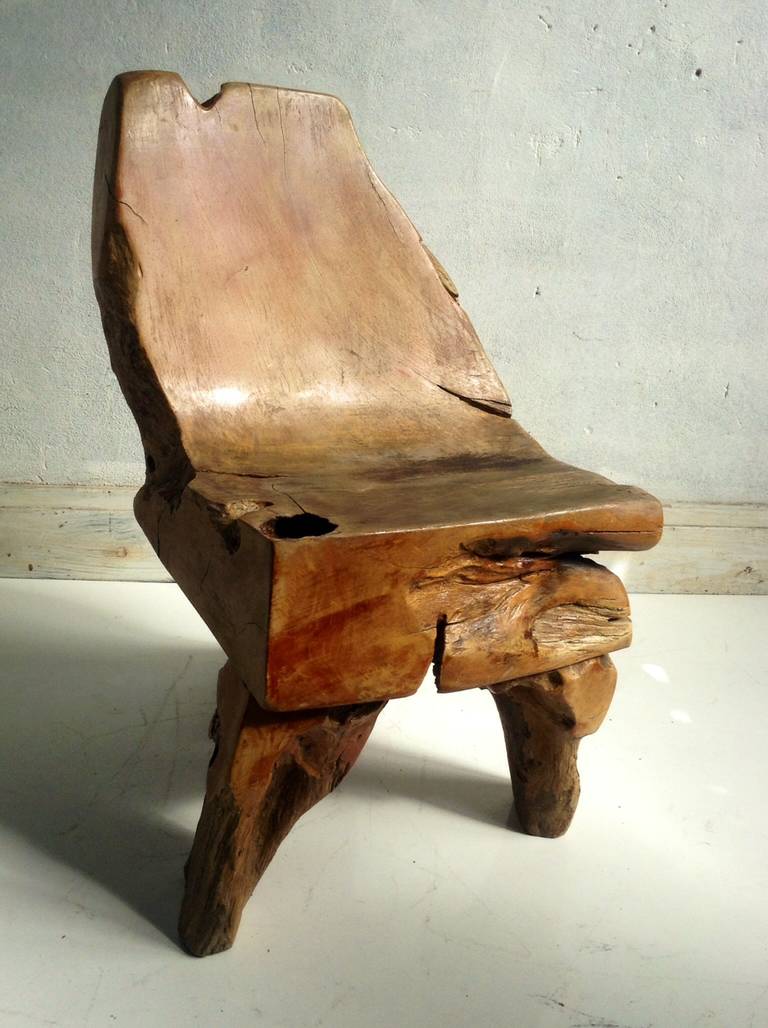 Unknown Exceptional Modernist Burlwood Chair