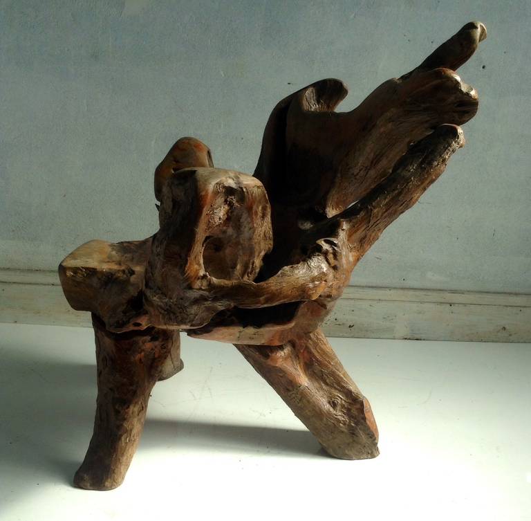 Organic Modern Exceptional Sculptural Redwood Burl Chair