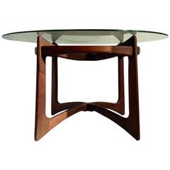 Sculptural Solid Walnut Dining Table by Adrian Pearsall