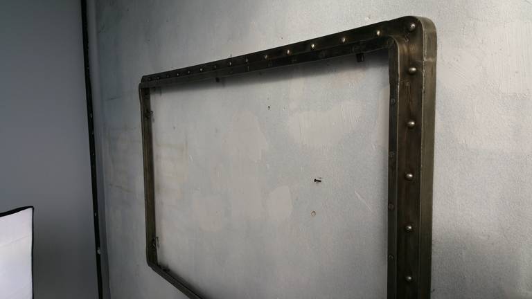 Forged Monumental Oversized Industrial Steel Riveted Frame, Architectural Design