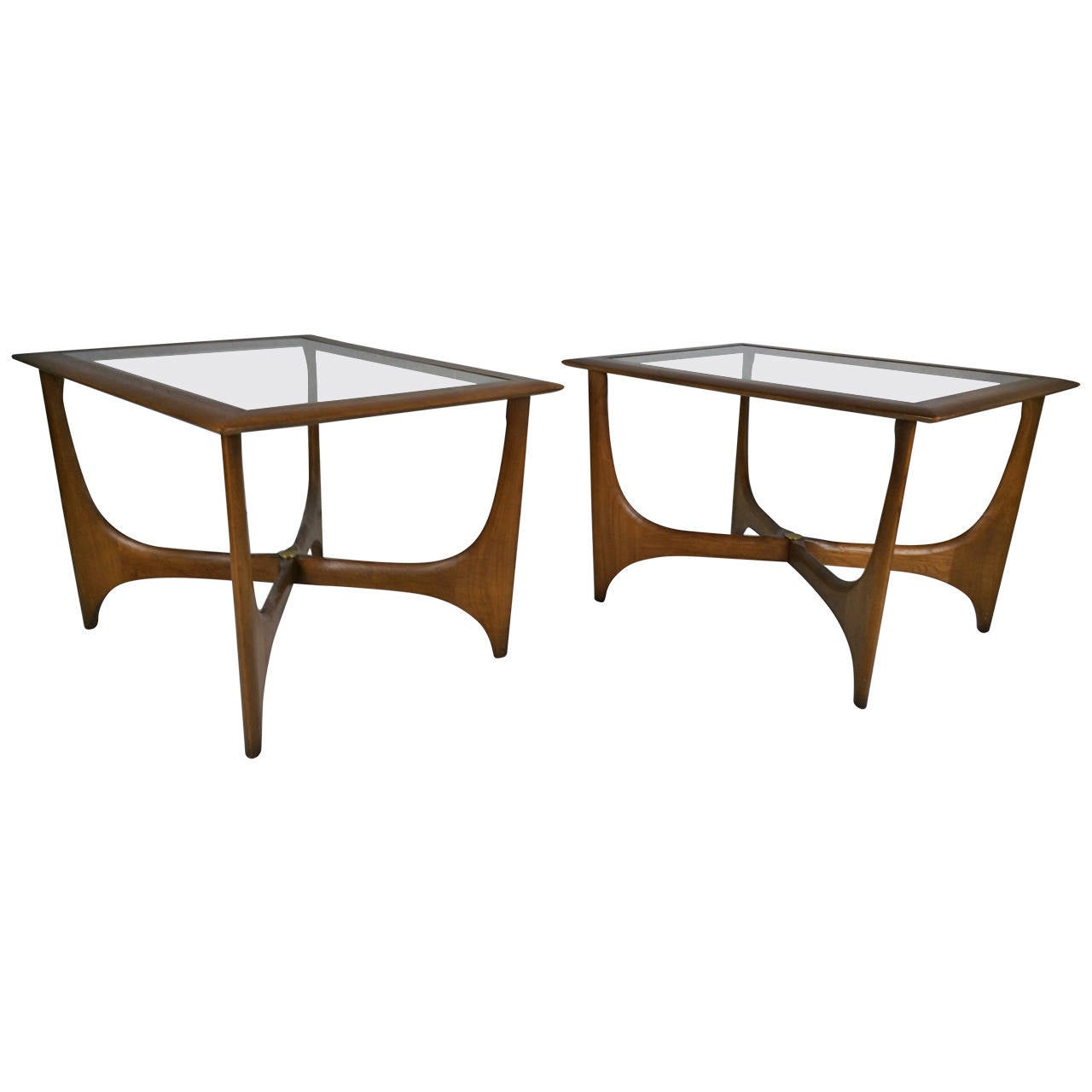 Pair Of Midcentury Modern Walnut And Glass Side Tables Made By - Pair Of Midcentury Modern Walnut And Glass Side Tables Made By Lane pair of midcentury modern walnut and glass side tables made by - pair of midcentury modern walnut and glass side tables made by lane