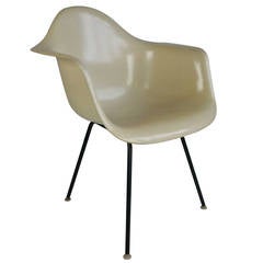 Charles Eames Parchment Arm Shell Chair, Herman Miller