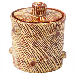 Rare Slipware-Scraffito Honey Pot from Sussex
