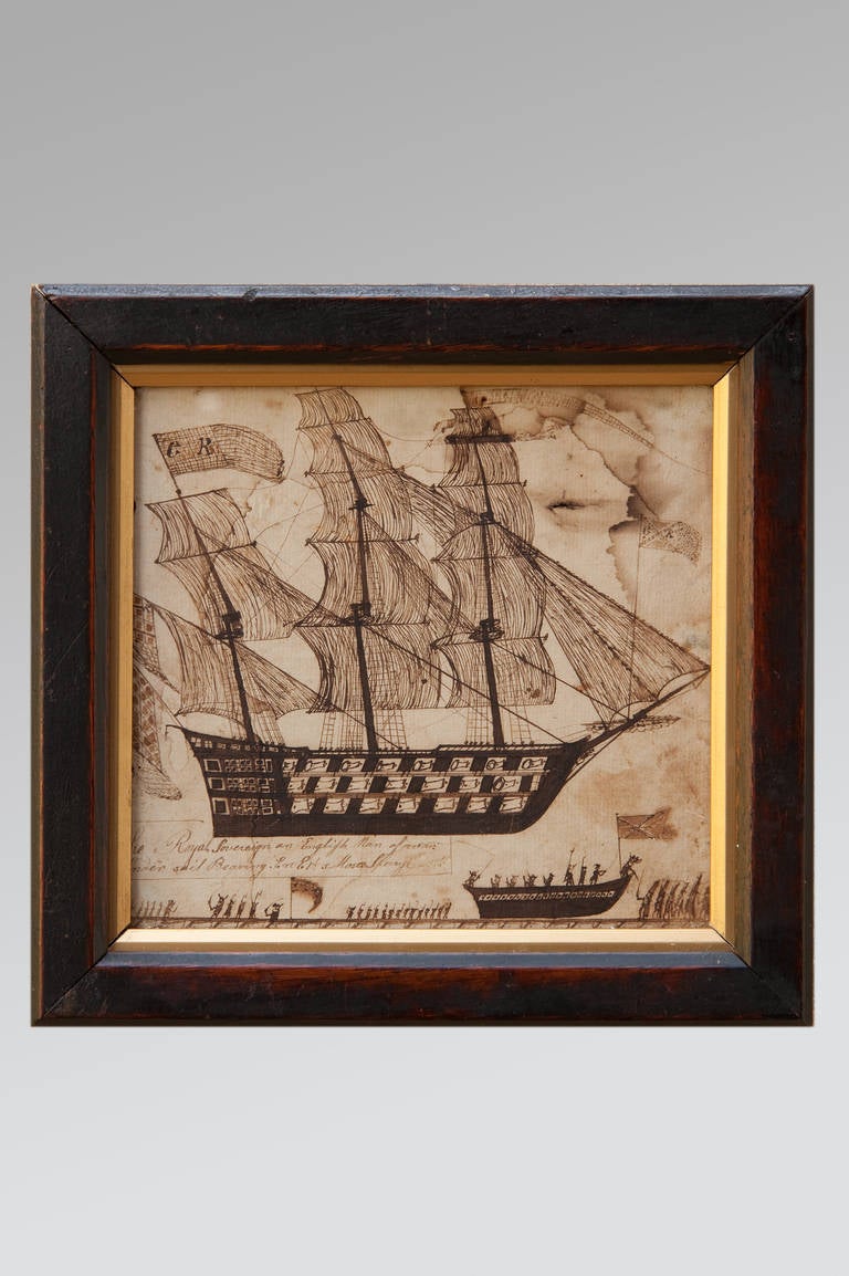 A Man O War" Painting by Moses Sperry For Sale at 1stDibs