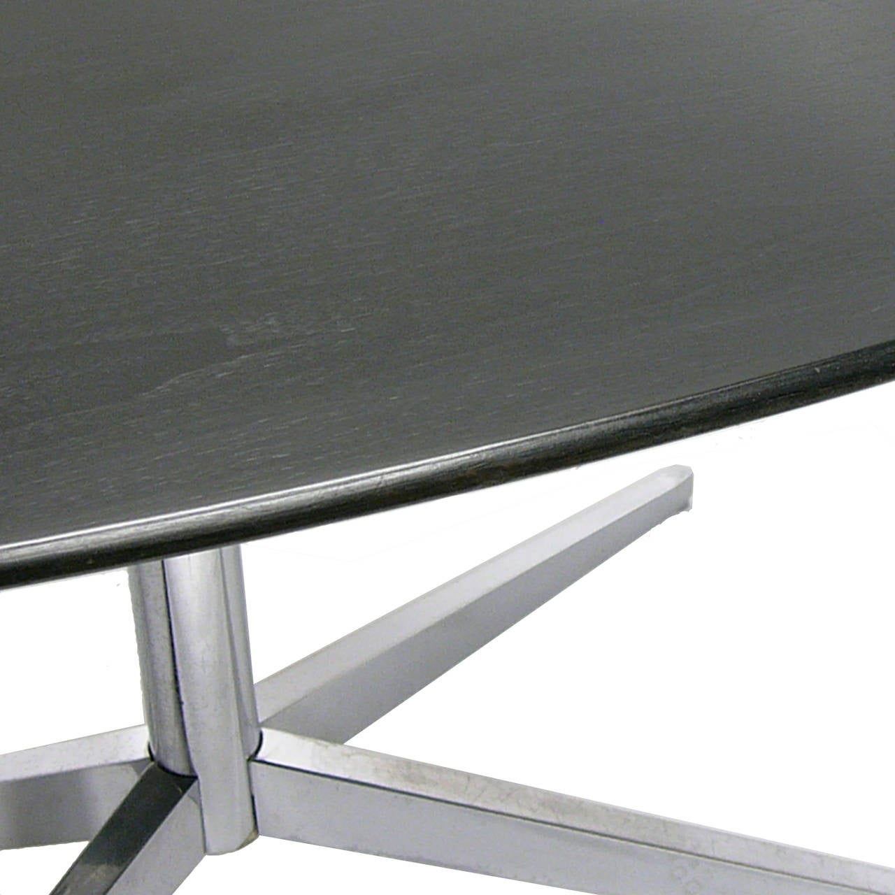 American Large Florence Knoll Oval Dining Table in Ebonized Oak