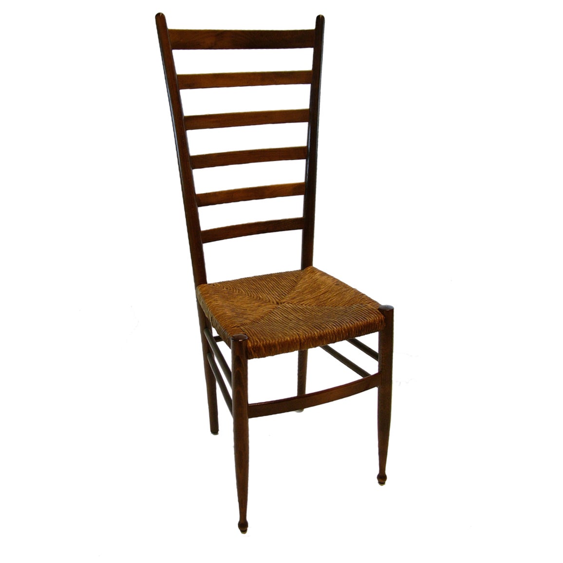 Set of Four Italian Ladder Back Chairs in the Style of Gio Ponti at 1stDibs