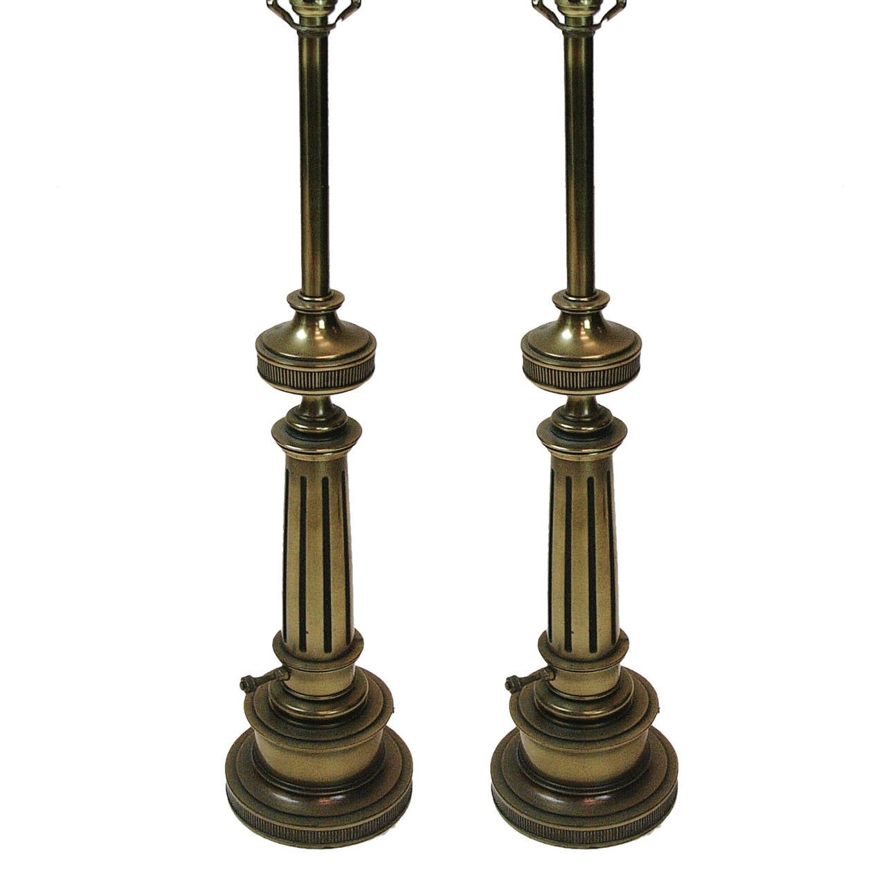 Pair of brass Stiffel lamps.