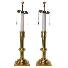 Pair of Classic Brass Stiffel Lamps 1