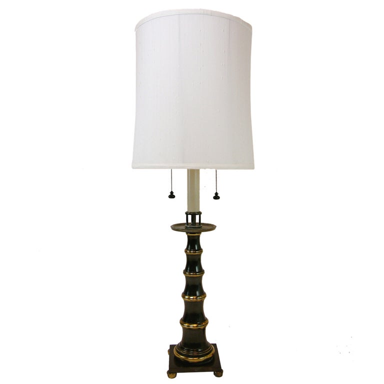Patinated Brass Bamboo Stiffel Lamp, Stiffel Floor Lamp Parts