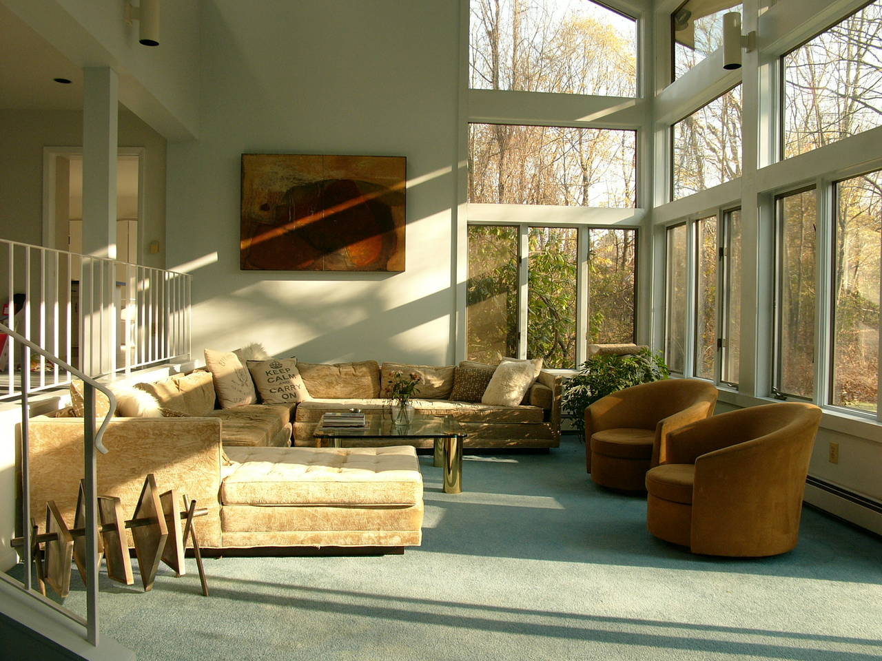 A monumental sectional sofa from Directional designed by Kipp Stewart.The design greatly resembles the sofa by Paul Mc Cobb for Directional. As pictured, the chaise on the left measures 40