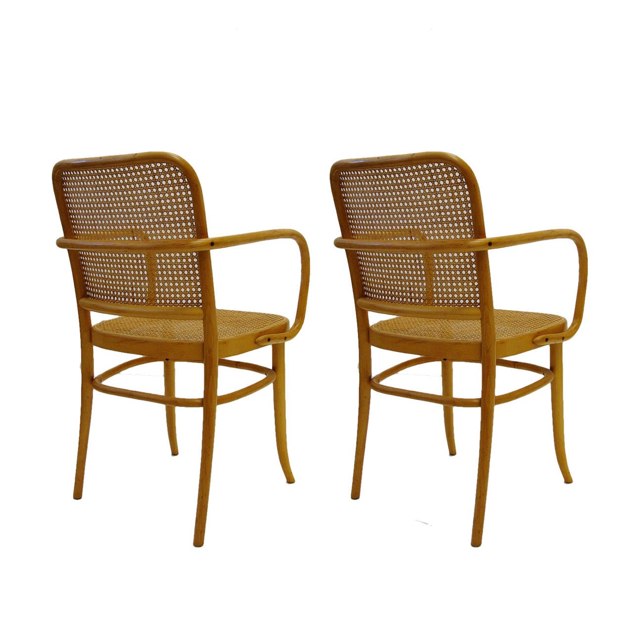 Vienna Secession Pair of Josef Hoffmann and Josef Frank Bentwood Chairs