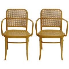 Pair of Josef Hoffmann and Josef Frank Bentwood Chairs