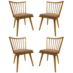 Set of Four Russel Wright for Conant Ball Dining Chairs