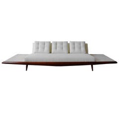 Adrian Pearsall Sofa with Travertine End Table Inserts